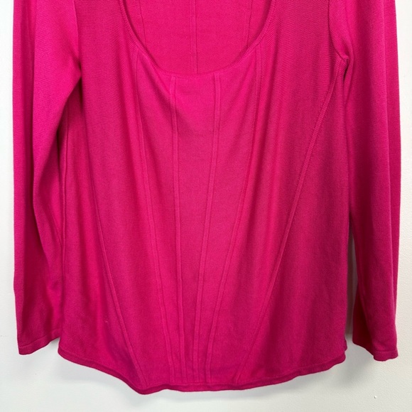 C Wonder Sweater Womens Size Large Pink Scoop Neck Cutouts - Picture 3 of 9